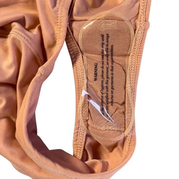 Free People We Are HAH Eyes on Top Bodysuit Nude Pink Size S NWT - Picture 5 of 6